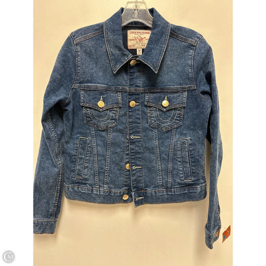 Jacket Denim By True Religion In Blue Denim, Size: M