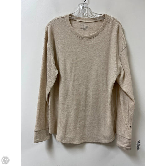 Top Long Sleeve By Time And Tru In Cream, Size: Xl