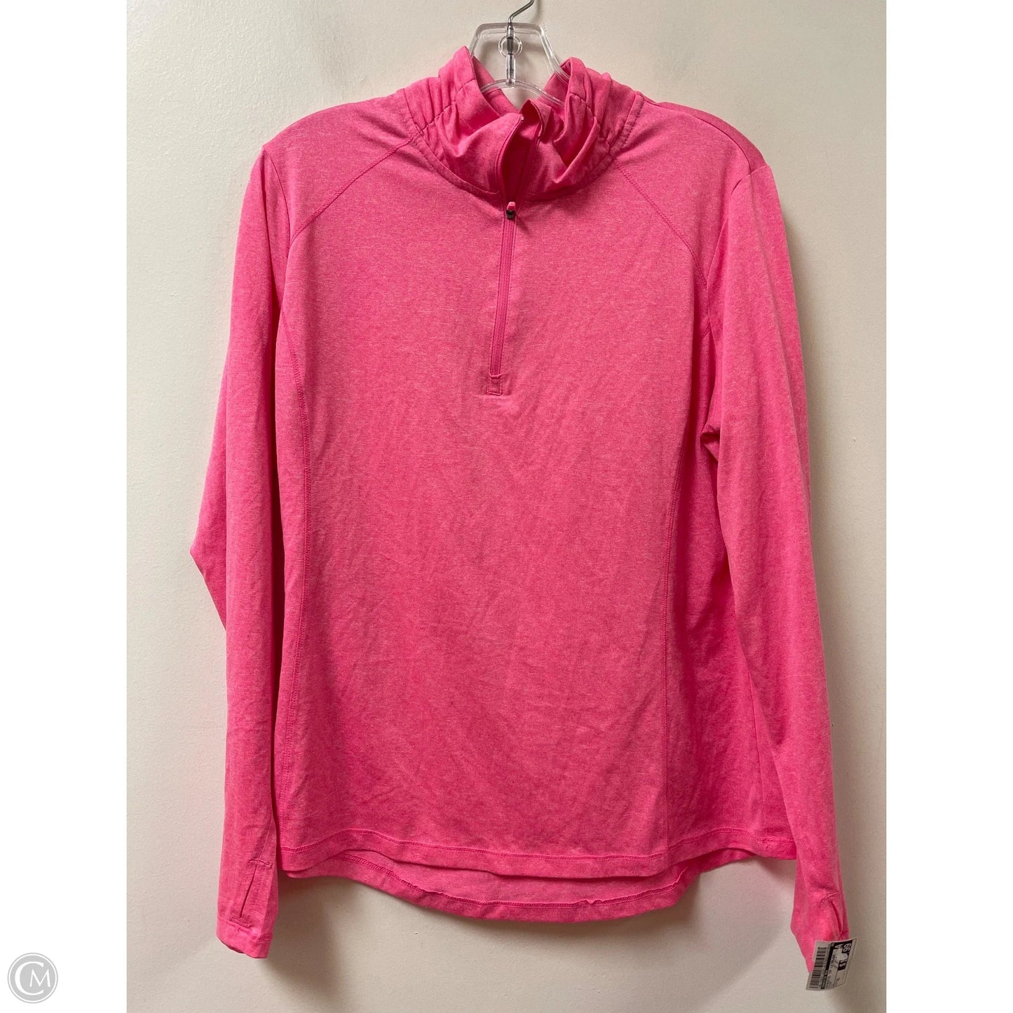 Athletic Top Long Sleeve Collar By Danskin Now In Pink, Size: Xl