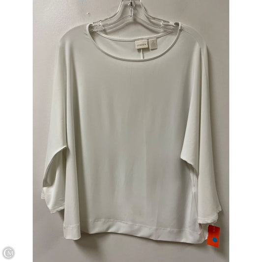 Top Long Sleeve By Chicos In White, Size: L
