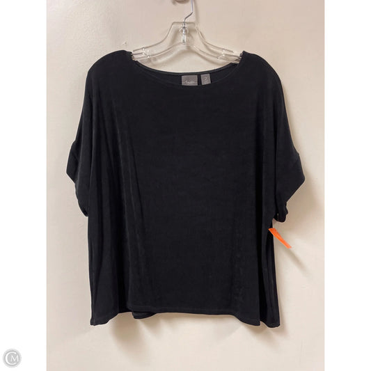 Top Short Sleeve By Chicos In Black, Size: L
