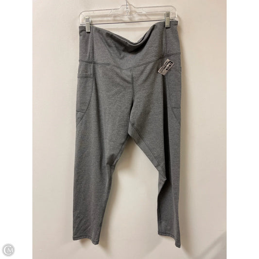 Athletic Leggings By Champion In Grey, Size: 1x