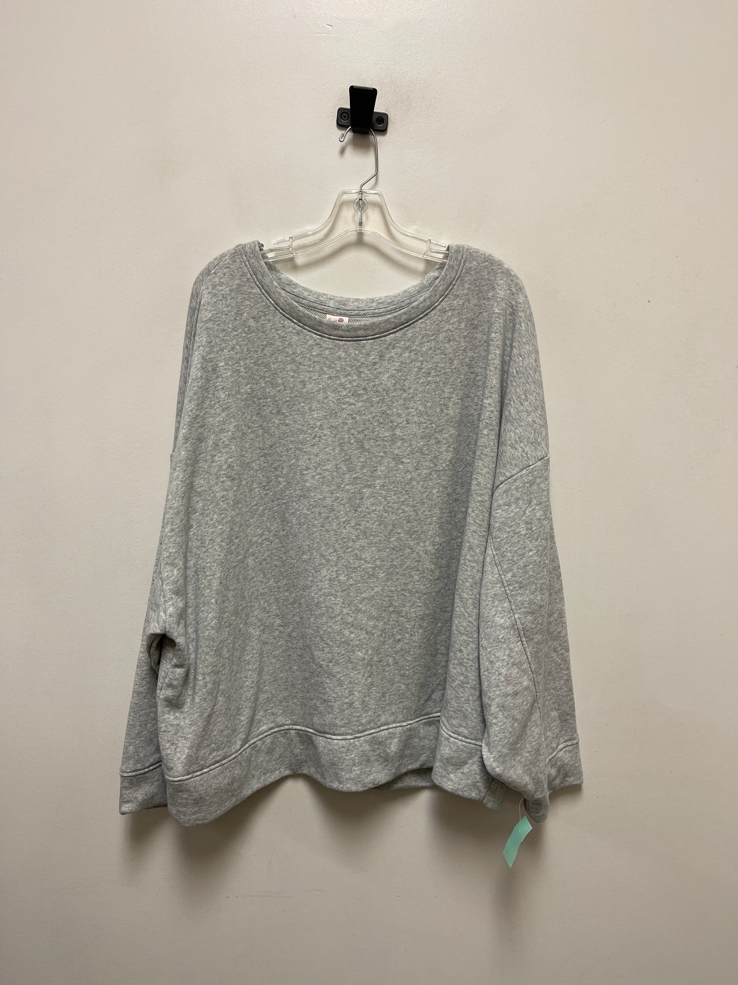 Sweatshirt Crewneck By Clothes Mentor In Grey, Size: 3x