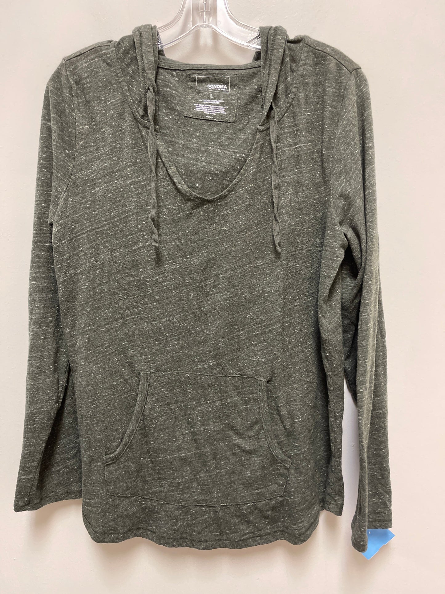 Top Long Sleeve By Sonoma In Green, Size: L