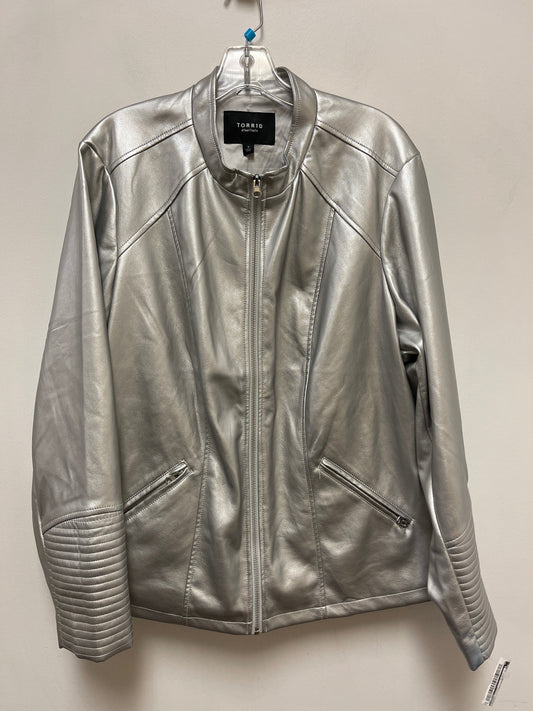 Jacket Other By Torrid In Silver, Size: 3x