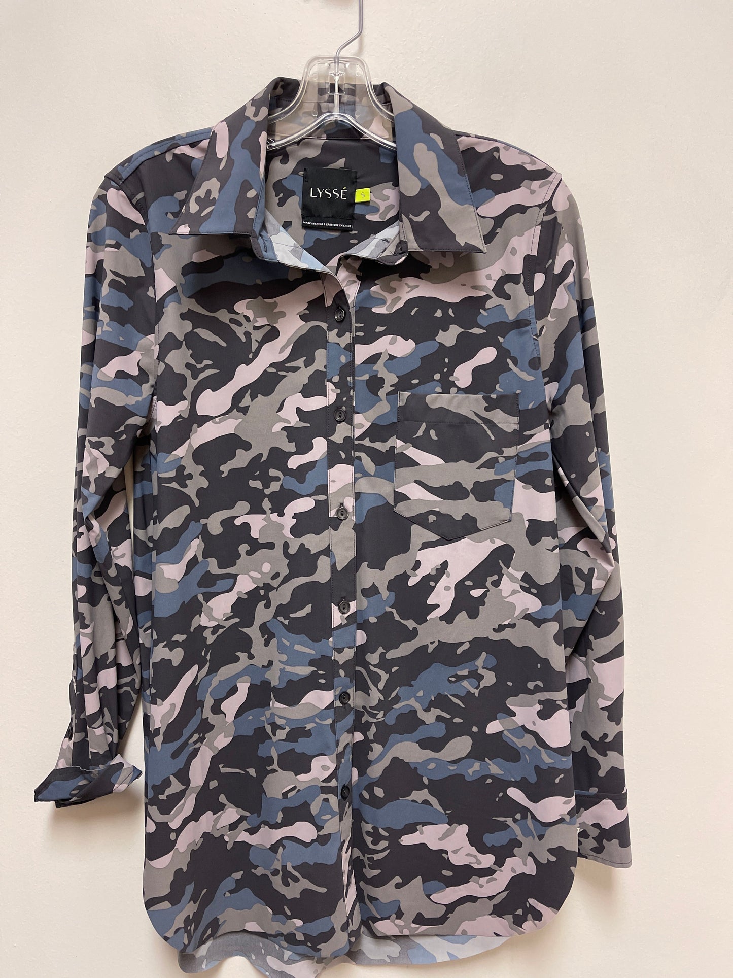 Tunic Long Sleeve By Lysse In Camouflage Print, Size: S