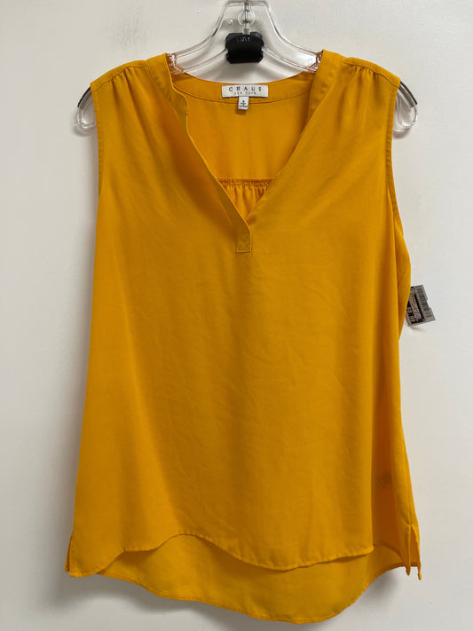 Top Sleeveless By Chaus In Yellow, Size: S