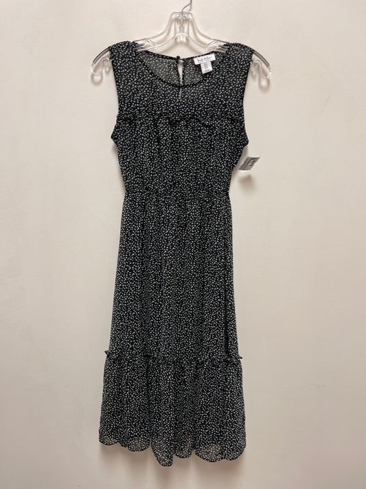 Dress Casual Midi By Nicole Miller In Black & White, Size: S