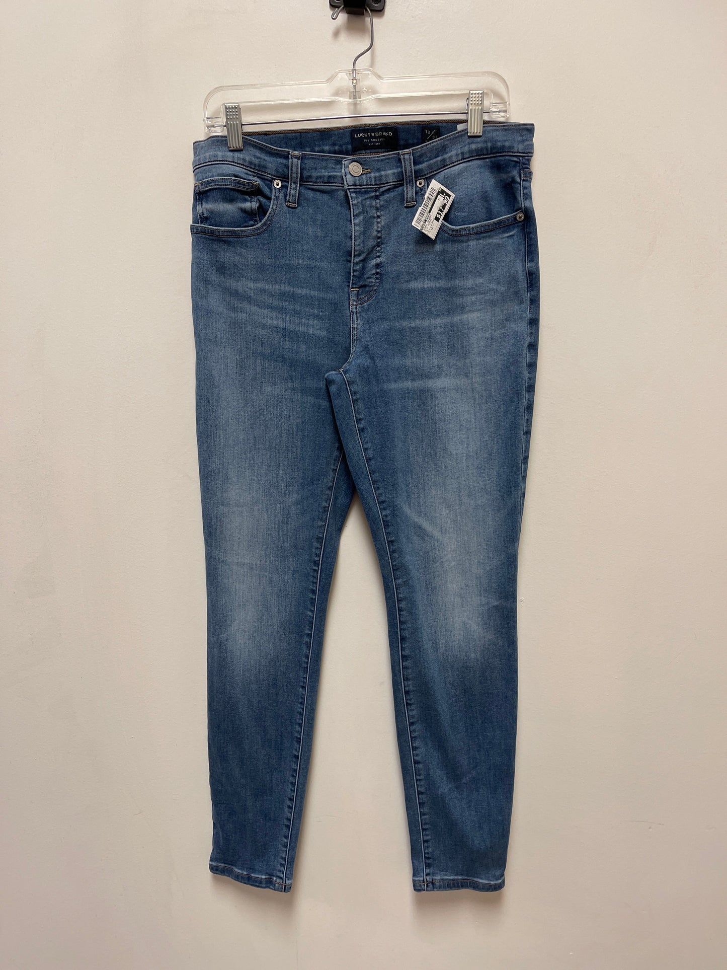 Jeans Skinny By Lucky Brand In Blue Denim, Size: 12