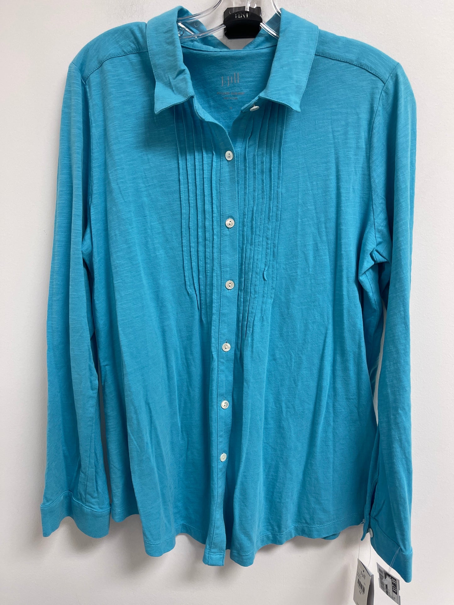 Blouse Long Sleeve By J. Jill In Blue, Size: M