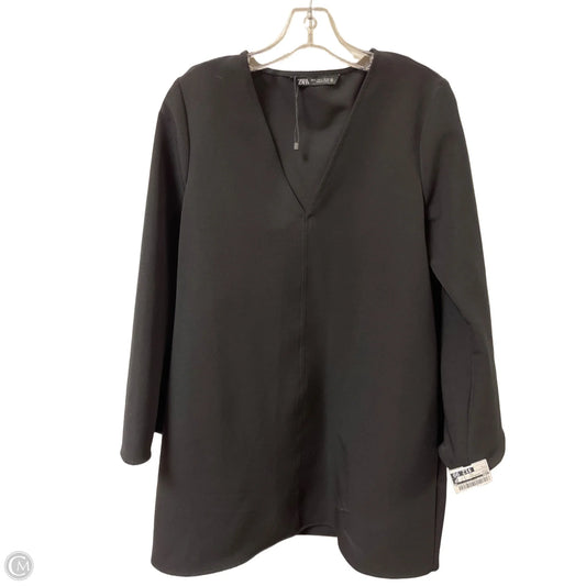 Dress Casual Midi By Zara In Black, Size: L