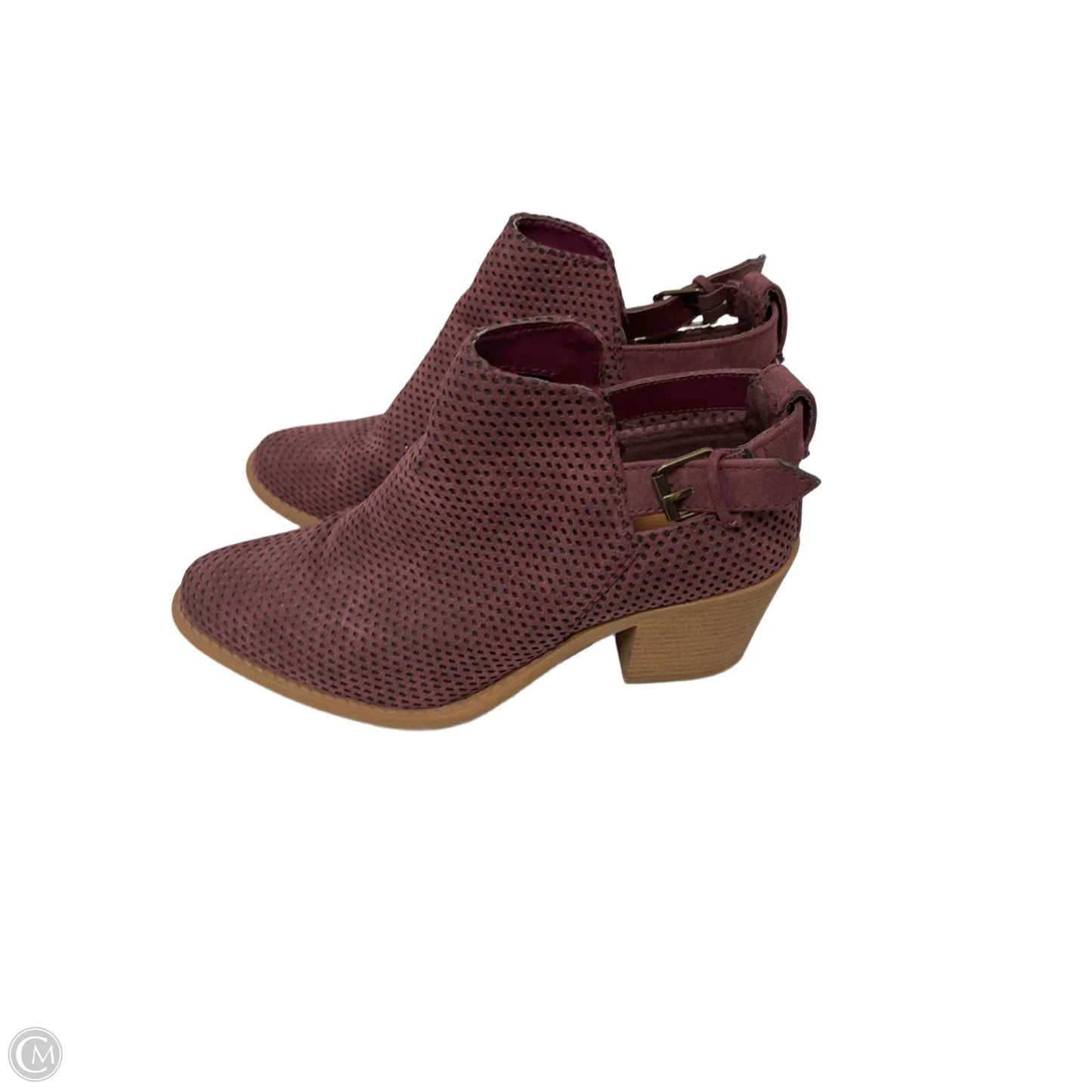 Boots Ankle Heels By Qupid In Purple, Size: 9