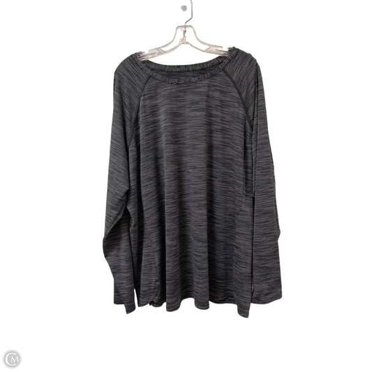 Athletic Top Long Sleeve Crewneck By Tek Gear In Black, Size: 3x