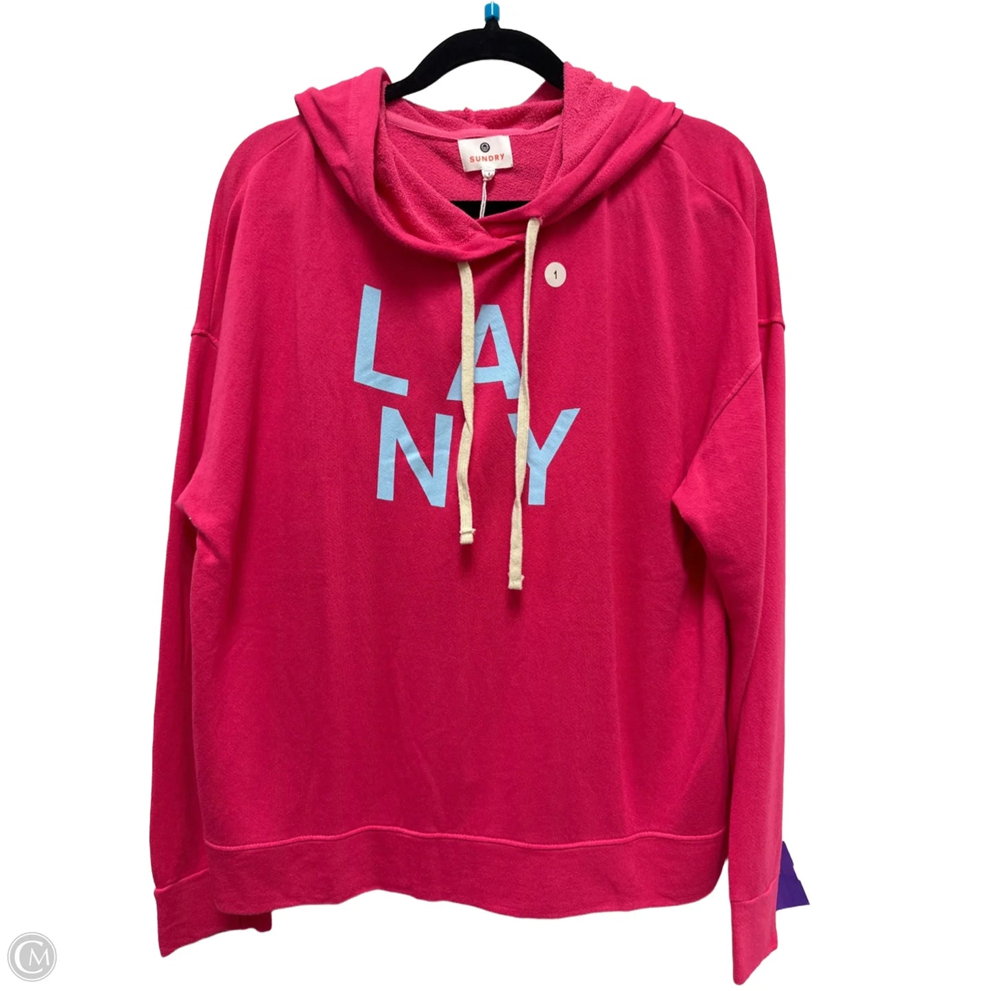 Sweatshirt Hoodie By Sunday In Pink, Size: 1x