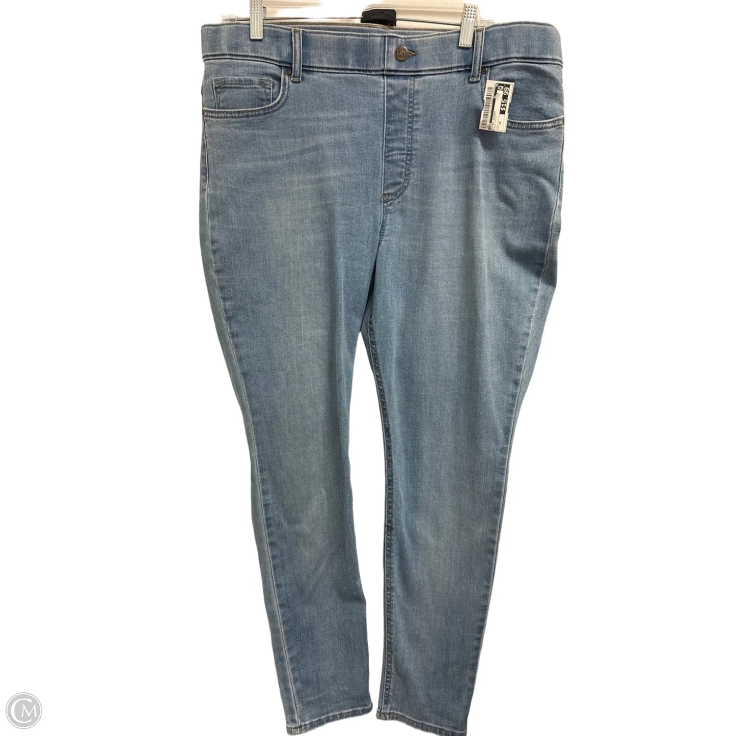 Jeans Skinny By Lee In Blue Denim, Size: 18