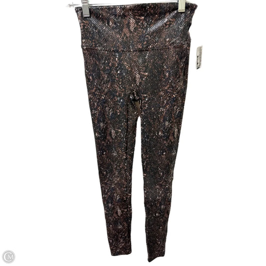 Athletic Leggings By Spanx In Snakeskin Print, Size: S