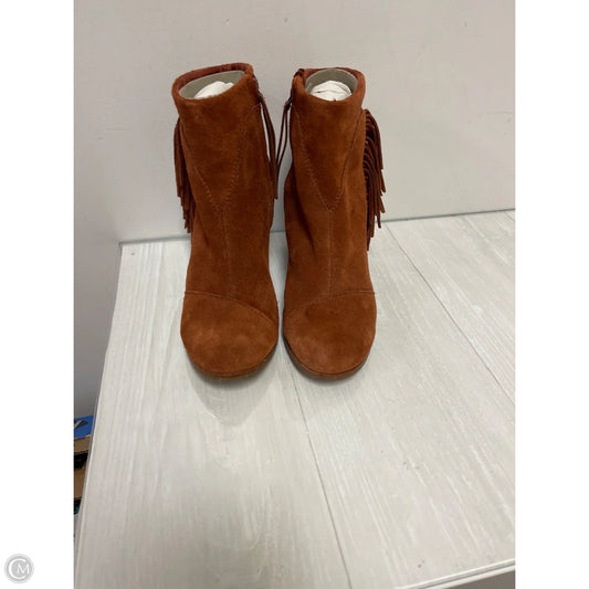Boots Ankle Heels By Toms In Orange, Size: 10