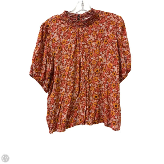 Top Short Sleeve By Knox Rose In Orange, Size: Xl