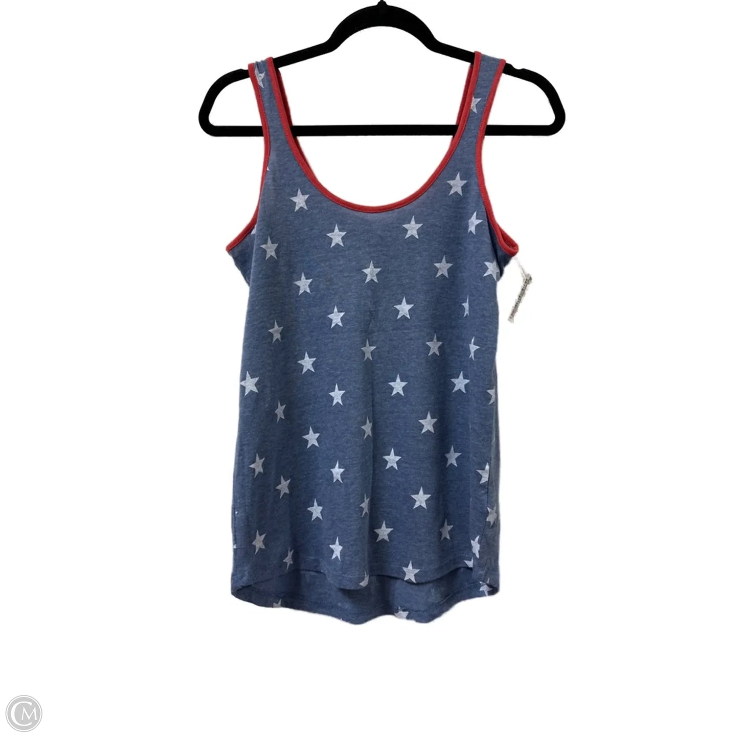 Top Sleeveless By Alternative In Blue Red & White, Size: S