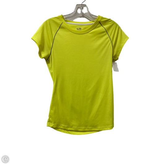 Athletic Top Short Sleeve By Champion In Yellow, Size: S