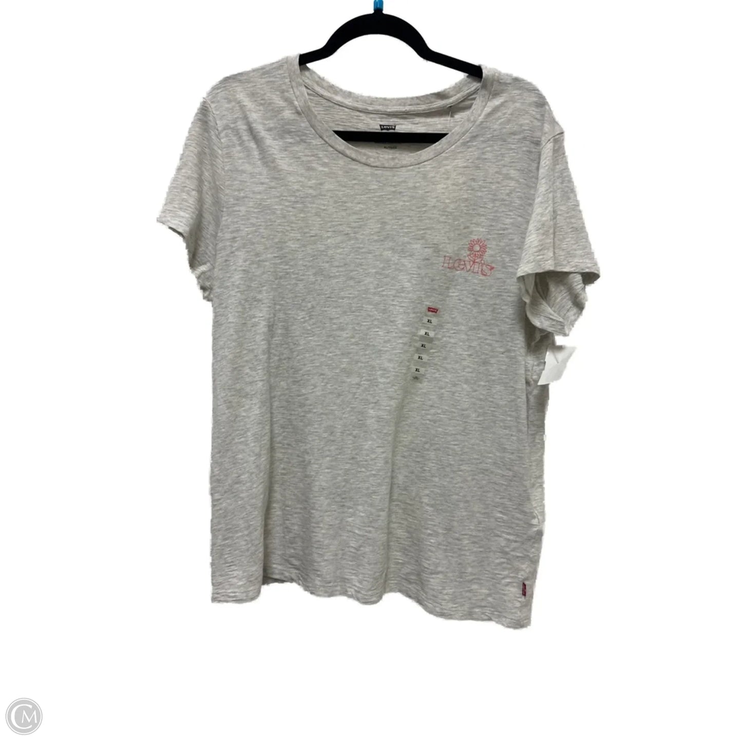 Top Short Sleeve By Levis In Grey, Size: Xl