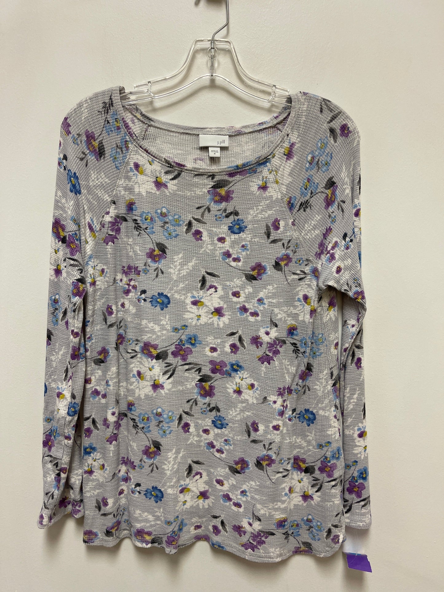 Top Long Sleeve By J. Jill In Grey, Size: M