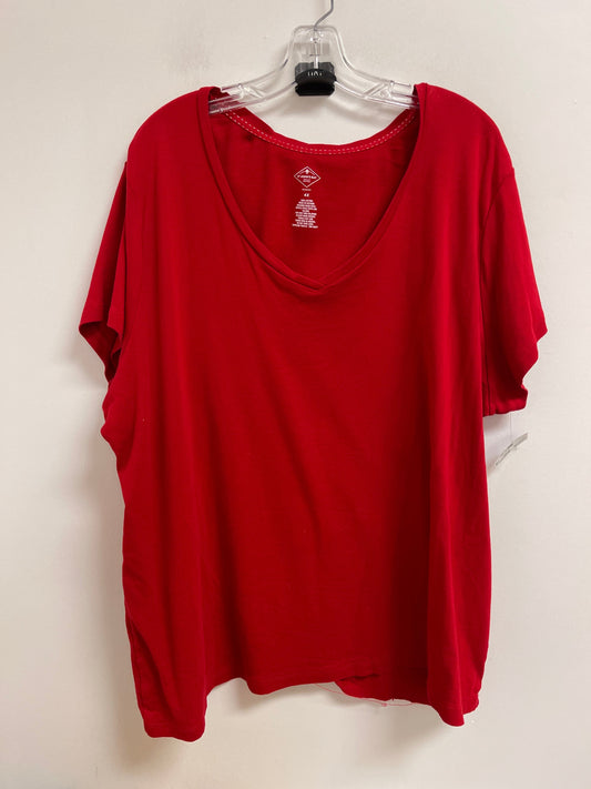 Top Short Sleeve By St Johns Bay In Red, Size: 4x