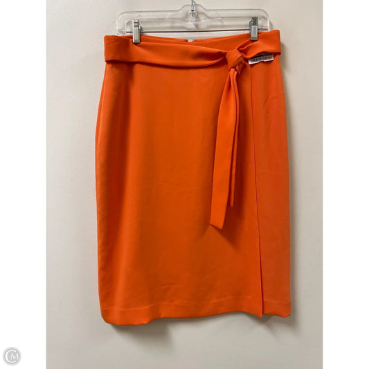 Skirt Midi By Ann Taylor In Orange, Size: 8