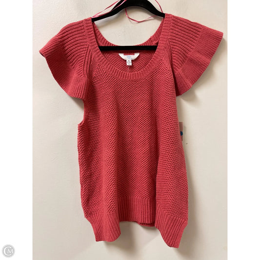 Top Short Sleeve By Time And Tru In Coral, Size: M