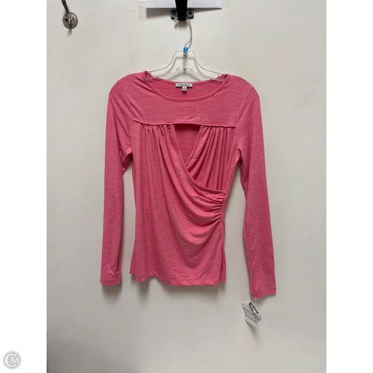 Top Long Sleeve By White Birch In Pink, Size: S