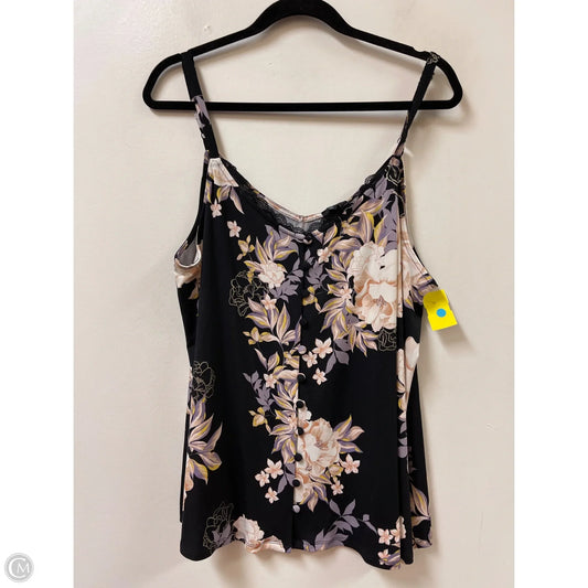 Top Sleeveless By Torrid In Floral Print, Size: L