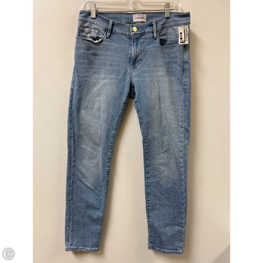 Jeans Skinny By Frame In Blue Denim, Size: 6