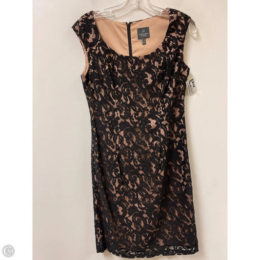 Dress Casual Midi By Adrianna Papell In Black & Cream, Size: S