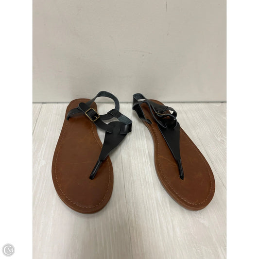 Sandals Flats By Mossimo In Black, Size: 11