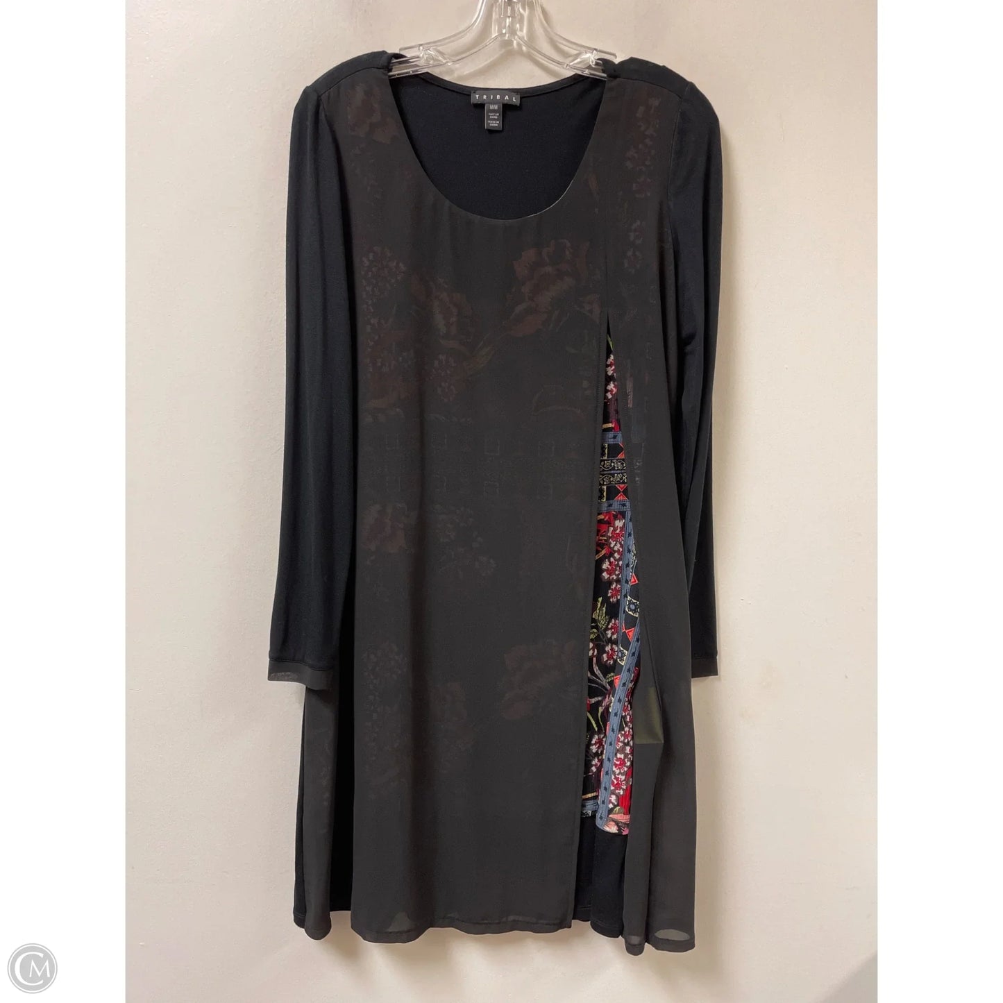 Dress Casual Midi By Tribal In Black, Size: M
