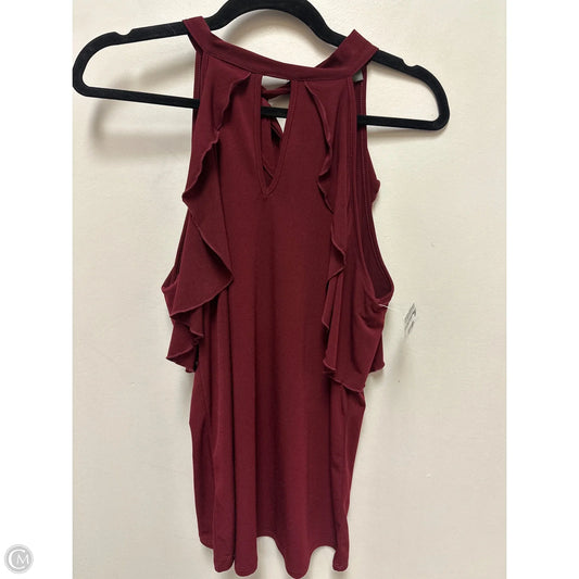 Top Sleeveless Designer By Neiman Marcus In Red, Size: M