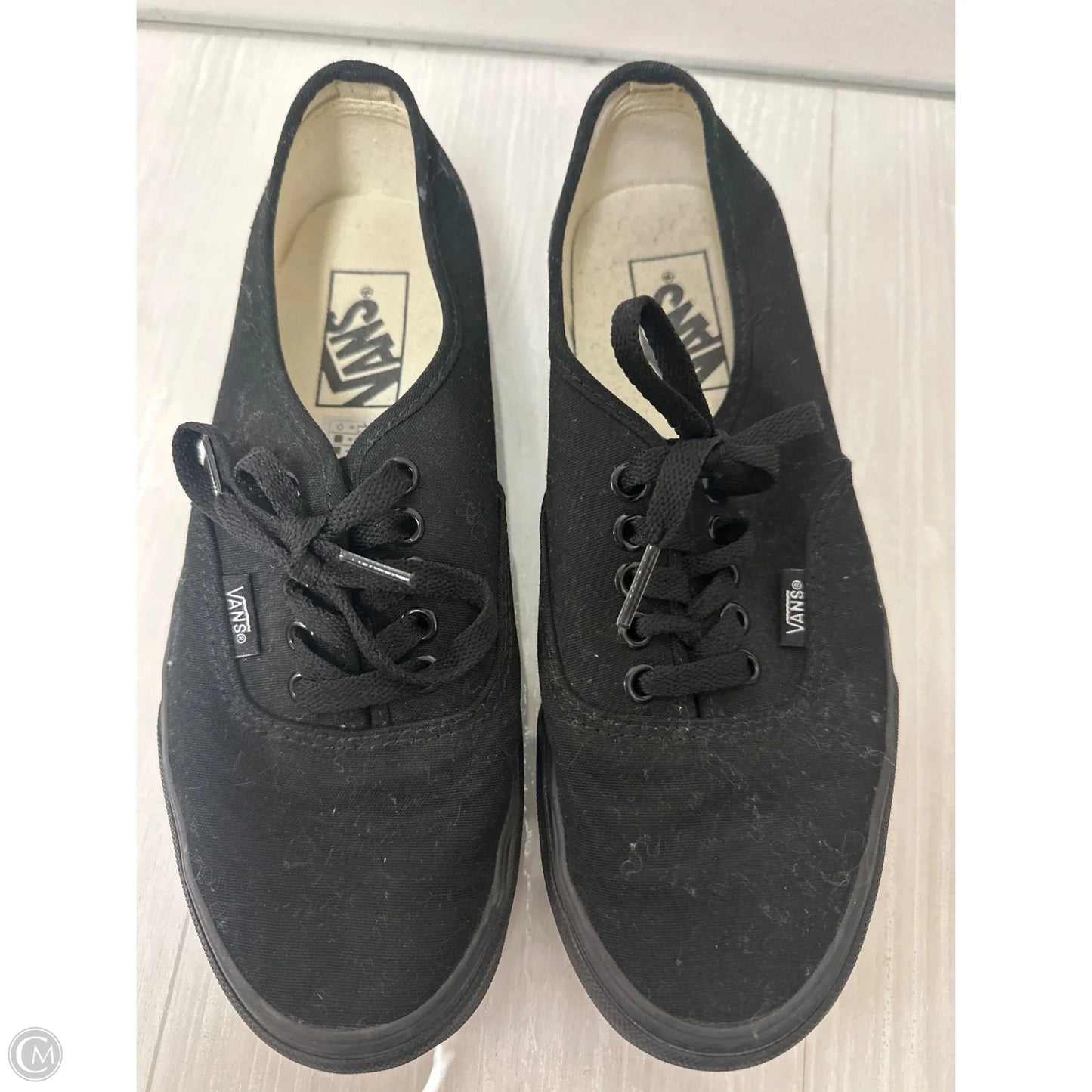 Shoes Flats By Vans In Black, Size: 8