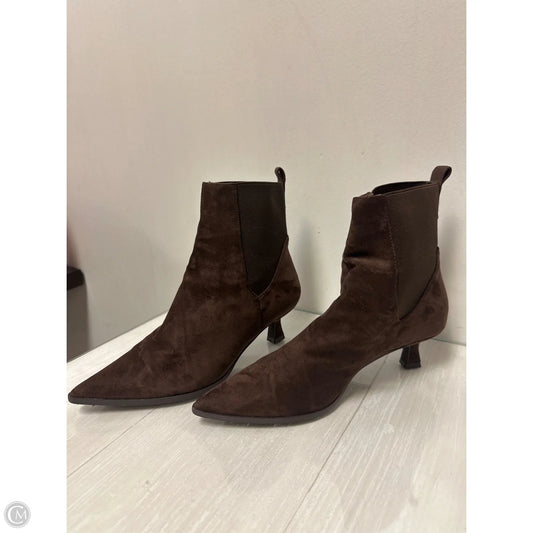 Boots Ankle Heels By Chinese Laundry In Brown, Size: 8