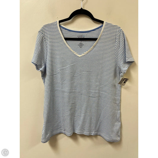 Top Short Sleeve By Croft And Barrow In Blue, Size: M