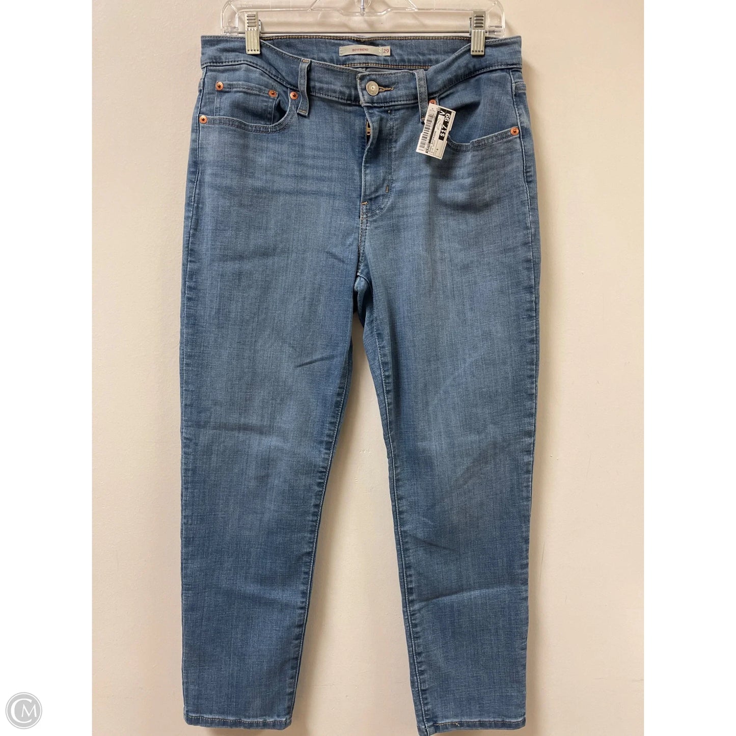 Jeans Boyfriend By Levis In Blue Denim, Size: 8