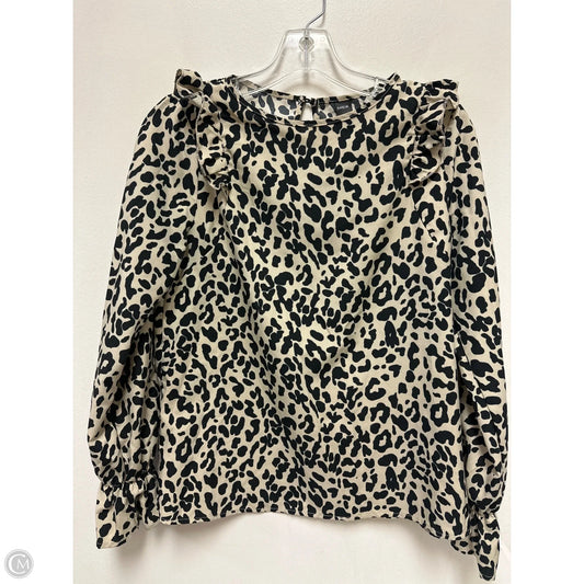 Top Long Sleeve By Shein In Animal Print, Size: S