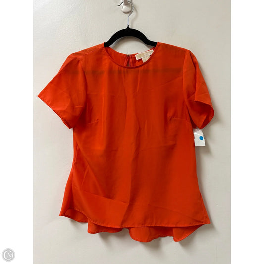 Top Short Sleeve By Michael By Michael Kors In Orange, Size: Mp