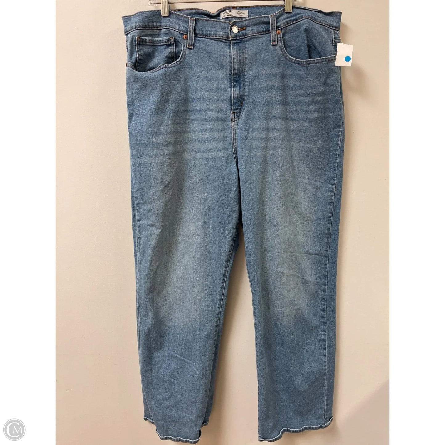 Jeans Straight By Levis In Blue Denim, Size: 24