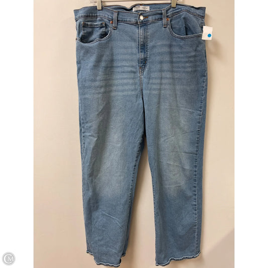 Jeans Straight By Levis In Blue Denim, Size: 24