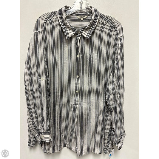 Blouse Long Sleeve By Max Studio In Striped Pattern, Size: 3x