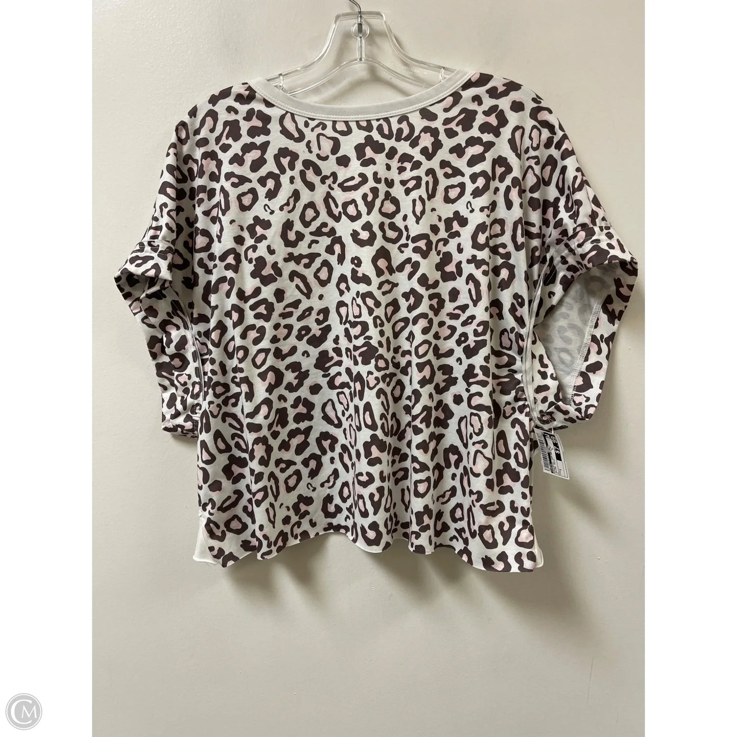 Athletic Top Short Sleeve By Shein In Animal Print, Size: S