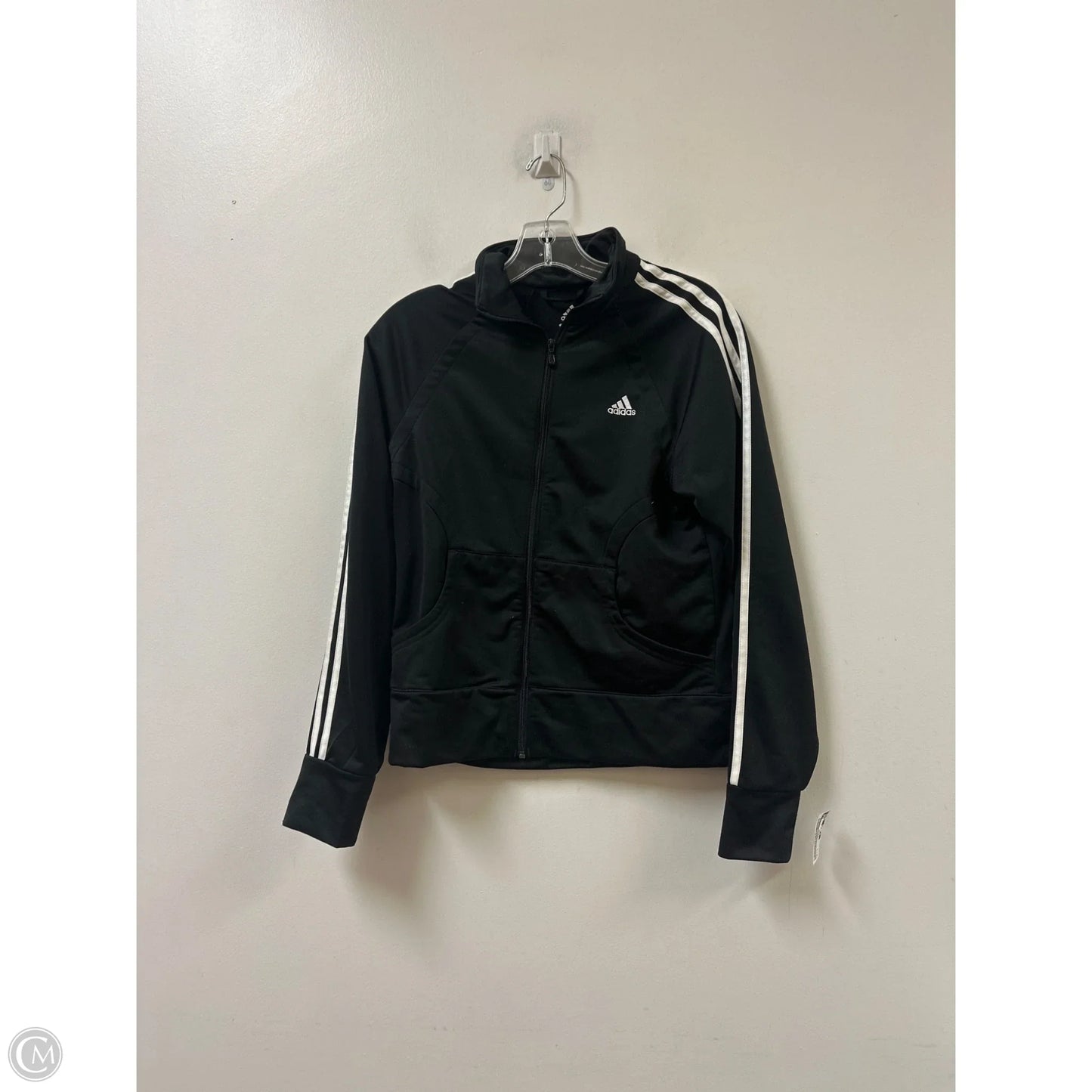 Athletic Jacket By Adidas In Black, Size: M
