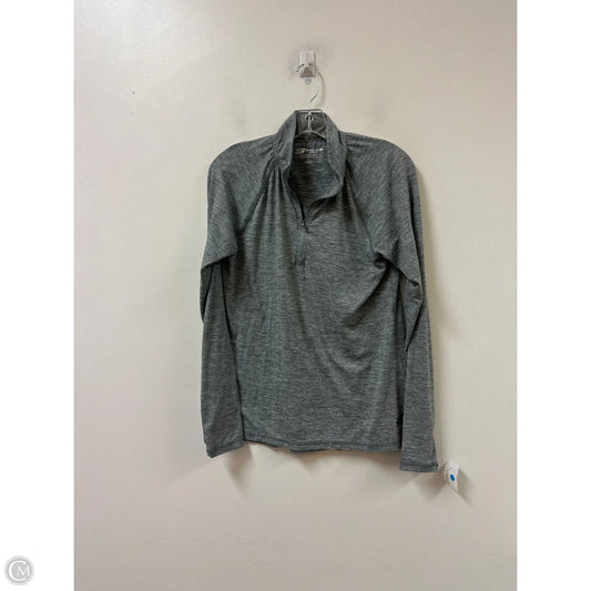 Athletic Top Long Sleeve Collar By Skechers In Grey, Size: L