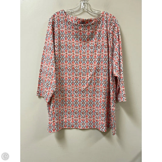 Top Long Sleeve By Croft And Barrow In Floral Print, Size: 3x