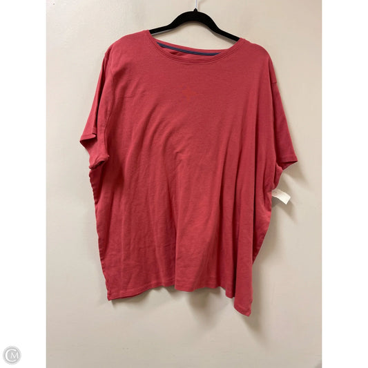 Top Short Sleeve By Croft And Barrow In Pink, Size: 3x